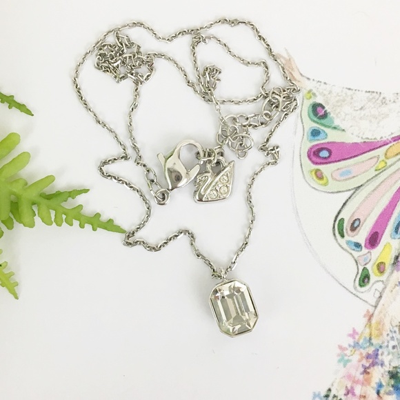 Swarovski Jewelry - Swarovski Emerald Cut Solitaire Necklace